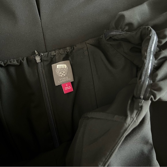 Vince Camuto Sleek Black Off Shoulder Sheath Dress - Picture 15 of 16